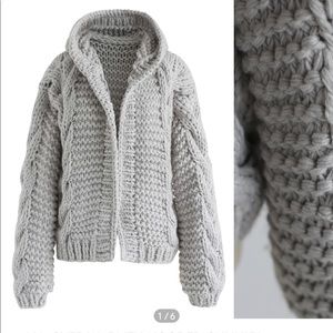Chicwish Oversized Chunky Hooded Sweater